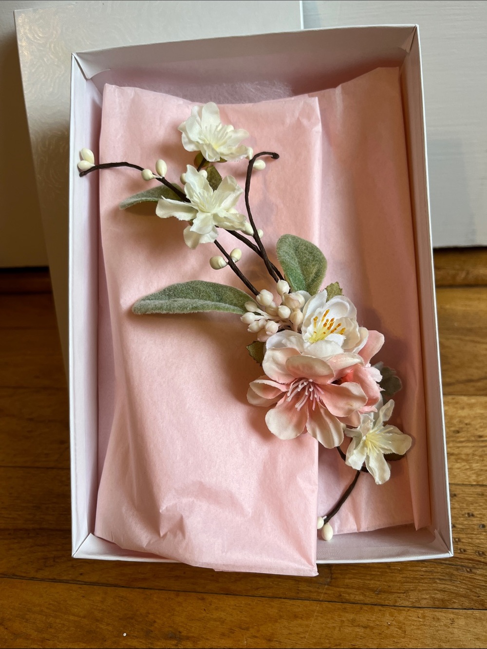 Pink White Yellow Green Floral Hairpiece Hair Clip